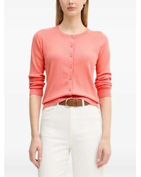 Benetton - Button-Up Rib-Trimmed Cardigan - Lyst