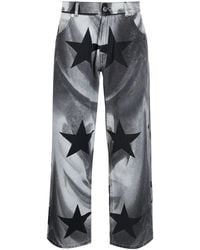 Liberal Youth Ministry - Photograph-Print Cotton Cropped Jeans - Lyst