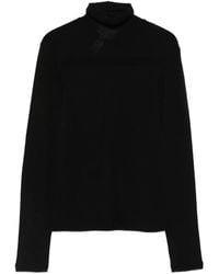 forte_forte - Wool Ribbed Jersey Turtleneck T-Shirt Clothing - Lyst