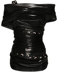 Marine Serre - Signature Moonogram Asymmetric Top - Lyst