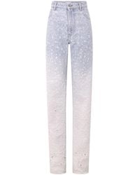 Rabanne - Jeans Dritti Con Effetto Vissuto - Lyst