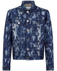 Philipp Plein - Monogram-Detail Buttoned Jacket - Lyst
