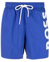 BOSS - Octopus Logo-Print Swim Shorts - Lyst