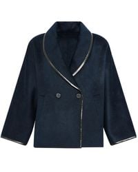 Yves Salomon - Abrigo con doble botonadura - Lyst