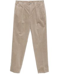 Profuomo - Pleated Corduroy Trousers - Lyst