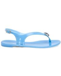 Casadei - Jelly Buckle-Detail Flip-Flops - Lyst