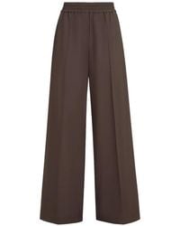 Brunello Cucinelli - Tropical Luxury Wool Loose Track Trousers - Lyst