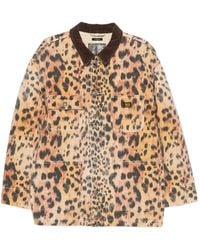 R13 - Leopard-Print Corduroy-Collar Jacket - Lyst