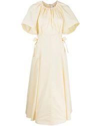 3.1 Phillip Lim - Robe Mi-Longue Froncée À Manches Courtes - Lyst