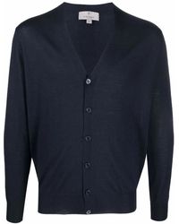 Canali - Cardigan En Maille À Col V - Lyst