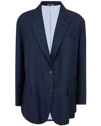 Brunello Cucinelli - Buttoned Flap-Pocket Blazer - Lyst