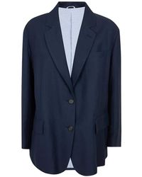 Brunello Cucinelli - Buttoned Flap-Pocket Blazer - Lyst