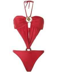 Amir Slama - Cut Out Halterneck Swimsuit - Lyst