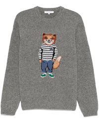 Maison Kitsuné - Dressed Fox Intarsia Jumper - Lyst