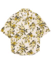 Ami Paris - Floral-Print Short-Sleeve Shirt - Lyst