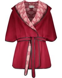 Max Mara - Kapuzen-Cape mit Gürtel - Lyst