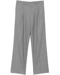 Lardini - Pleated Wide-Leg Trousers - Lyst
