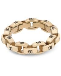 Dolce & Gabbana - Dg Logo Chain Ring - Lyst