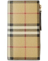 Burberry - Mini Check Bi-Fold Wallet - Lyst