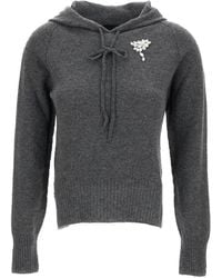 Simone Rocha - Embellished Cashmere Hoodie - Lyst