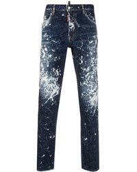 DSquared² - Paint Splatter Effect Jeans - Lyst