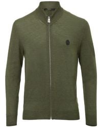 Billionaire - Just Logo-Patch Zip-Up Cardigan - Lyst