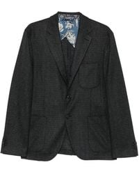 Etro - Check-Pattern Single-Breasted Blazer - Lyst