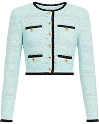 Self-Portrait - Pointelle-Knit Pleated Mini Skirt - Lyst