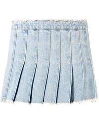 ANDERSSON BELL - Pleated Wrap Denim Skirt - Lyst