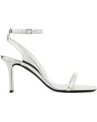 Courreges - 80Mm Mirror-Effect Buckle Sandals - Lyst