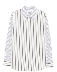 Saint Laurent - Vertical-Stripe Long-Sleeve Shirt - Lyst