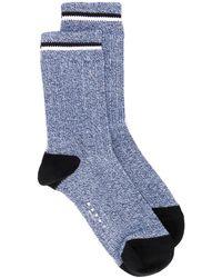 Marni Calcetines con ribete a rayas - Azul