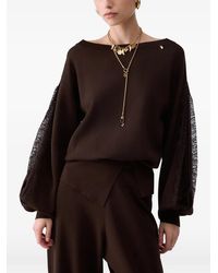 Liu Jo - Sweater With Lace Inserts - Lyst