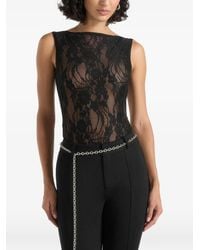 Manière De Voir - Body Rhonda En Dentelle Noire À Dos Ouvert - Lyst