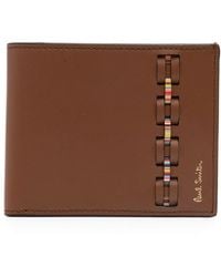 Paul Smith - Woven Leather Bi-fold Wallet - Lyst