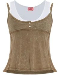 DIESEL - T-Olisse Layered Top - Lyst