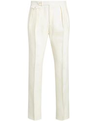 Polo Ralph Lauren - Pleat-Detail Linen Trousers - Lyst