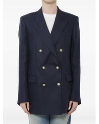 Tagliatore - Double-Breasted Linen Jacket - Lyst