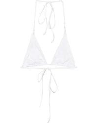 Frankie's Bikinis - X Jennie Encore Triangle-Cup Halterneck Bikini Top - Lyst