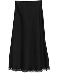 DRYKORN - Ura Lace-Trim Midi Skirt - Lyst