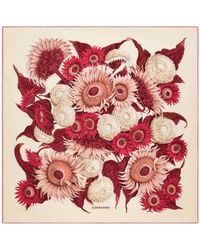 Ferragamo - Sunflower Print Silk Scarf - Lyst
