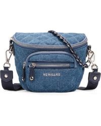 MZ Wallace - Micro Crosby Quilted Denim Cross Body Bag - Lyst