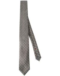 Brunello Cucinelli - Cravate En Soie Avec Motif Floral Géométrique - Lyst