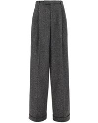 Valentino Garavani - Pleated-Waist Flecked Trousers - Lyst