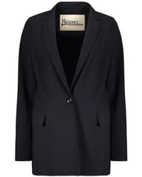 Herno - Single-Breasted Notched-Lapel Blazer - Lyst