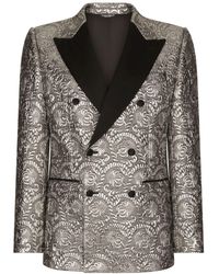 Dolce & Gabbana - Satin-lapel Jacquard Tuxedo Jacket - Lyst
