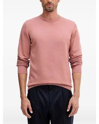 Barbour - Embroidered-Logo Crew-Neck Sweater - Lyst