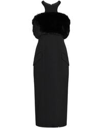 KARL LAGERFELD - Robe Bordée De Fourrure Artificielle - Lyst