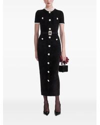 Self-Portrait - Geknöpftes Kleid Mit Verzierung - Lyst