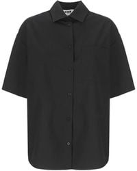 MSGM - Camisa con logo bordado - Lyst